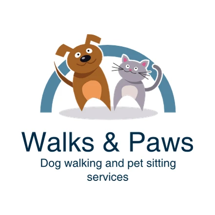 Walks and Paws logo